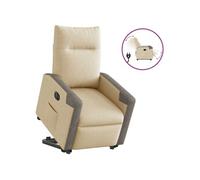 stoel électrique réglable tissu crème