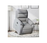 stoel électrique réglable tissu gris clair