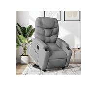 vidaXL stoel électrique réglable tissu gris clair Gris G