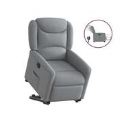 stoel électrique réglable tissu gris clair