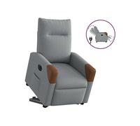 vidaXL Fauteuil inclinable électrique Gris Clair Tissu