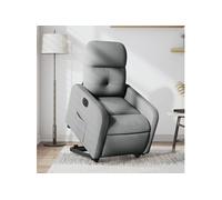 Vidaxl Fauteuil Inclinable Électrique Gris Clair Tissu Gris