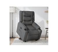 Vidaxl Fauteuil Inclinable Électrique Gris Foncé Tissu Gris
