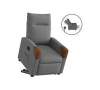stoel électrique réglable tissu gris foncé