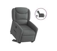 stoel électrique réglable tissu gris foncé