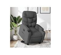 vidaXL stoel électrique réglable tissu gris foncé Gris G