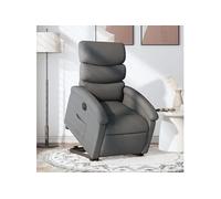Vidaxl Fauteuil Inclinable Électrique Gris Foncé Tissu Gris