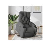 vidaXL stoel électrique réglable tissu gris foncé Gris G