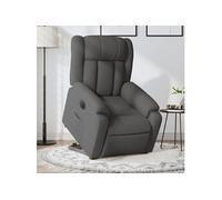 vidaXL Fauteuil inclinable électrique gris foncé tissu