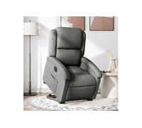 Vidaxl Fauteuil Inclinable Électrique Gris Foncé Tissu Gris