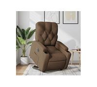 stoel électrique réglable tissu marron