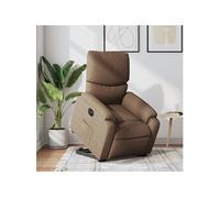 vidaXL Fauteuil inclinable électrique marron tissu