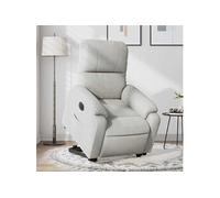 Vidaxl Fauteuil Inclinable Électrique Gris Clair Tissu Microfibre Gris