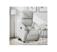 stoel électrique réglable tissu microfibre gris clair