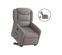 Vidaxl Fauteuil Inclinable Électrique Taupe Tissu Gris