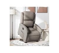 Vidaxl Fauteuil Inclinable Électrique Taupe Tissu Gris