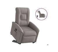 vidaXL stoel électrique réglable tissu taupe Gris G