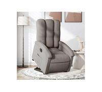 Vidaxl Fauteuil Inclinable Électrique Taupe Tissu Gris