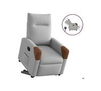 vidaXL stoel électrique réglable tissu wolk gris Gris