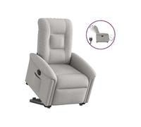 vidaXL Fauteuil inclinable électrique Gris Nuage Tissu, Chaise inclinable électrique, Fauteuil électrique pour Personnes âgées, Fauteuil inclinable