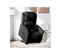 vidaXL Fauteuil inclinable électrique, dossier et repose-pied réglables, noir tissu