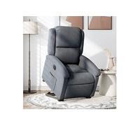vidaXL Fauteuil inclinable électrique gris foncé velours
