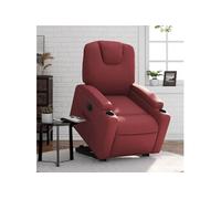 vidaXL stoel électrique similicuir bordeaux Rouge G