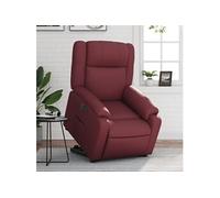 Vidaxl Fauteuil Inclinable Électrique Rouge Bordeaux Similicuir Rouge