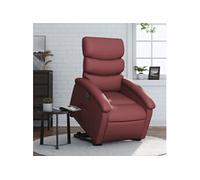 vidaXL Fauteuil inclinable électrique rouge bordeaux similicuir