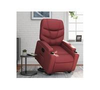 stoel électrique similicuir bordeaux