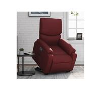 vidaXL Fauteuil inclinable électrique rouge bordeaux similicuir