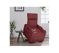 vidaXL Fauteuil de massage inclinable Rouge Bordeaux en similicuir