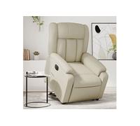 Vidaxl Fauteuil Inclinable Électrique Crème Similicuir