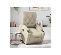 Vidaxl Fauteuil Inclinable Électrique Crème Similicuir