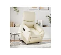 Vidaxl Fauteuil Inclinable Électrique Crème Similicuir