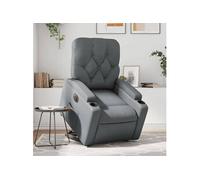 vidaXL Fauteuil inclinable électrique gris similicuir