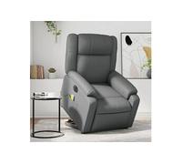 Vidaxl Fauteuil Inclinable Électrique Gris Similicuir Gris