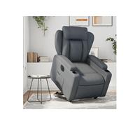 stoel électrique similicuir gris