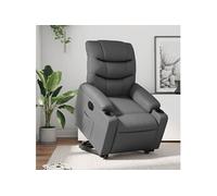 stoel électrique similicuir gris