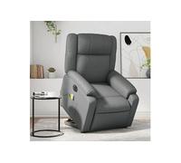 stoel électrique similicuir gris