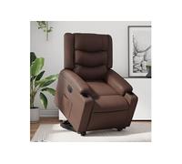 stoel électrique similicuir marron