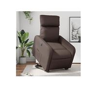 stoel électrique similicuir marron