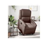 vidaXL Fauteuil inclinable électrique marron similicuir