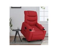 Vidaxl Fauteuil Inclinable Électrique Rouge Similicuir Rouge