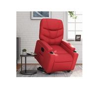 vidaXL Fauteuil inclinable électrique rouge similicuir