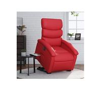 vidaXL Fauteuil inclinable électrique rouge similicuir