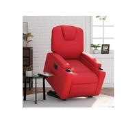 stoel électrique similicuir rouge