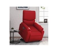Vidaxl Fauteuil Inclinable Électrique Rouge Similicuir Rouge