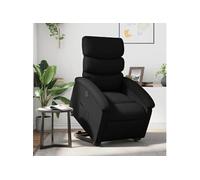 vidaXL Fauteuil électrique inclinable Relaxation, Dossier & repose-pied réglables, noir similicuir