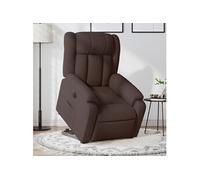 stoel électrique tissu marron foncé